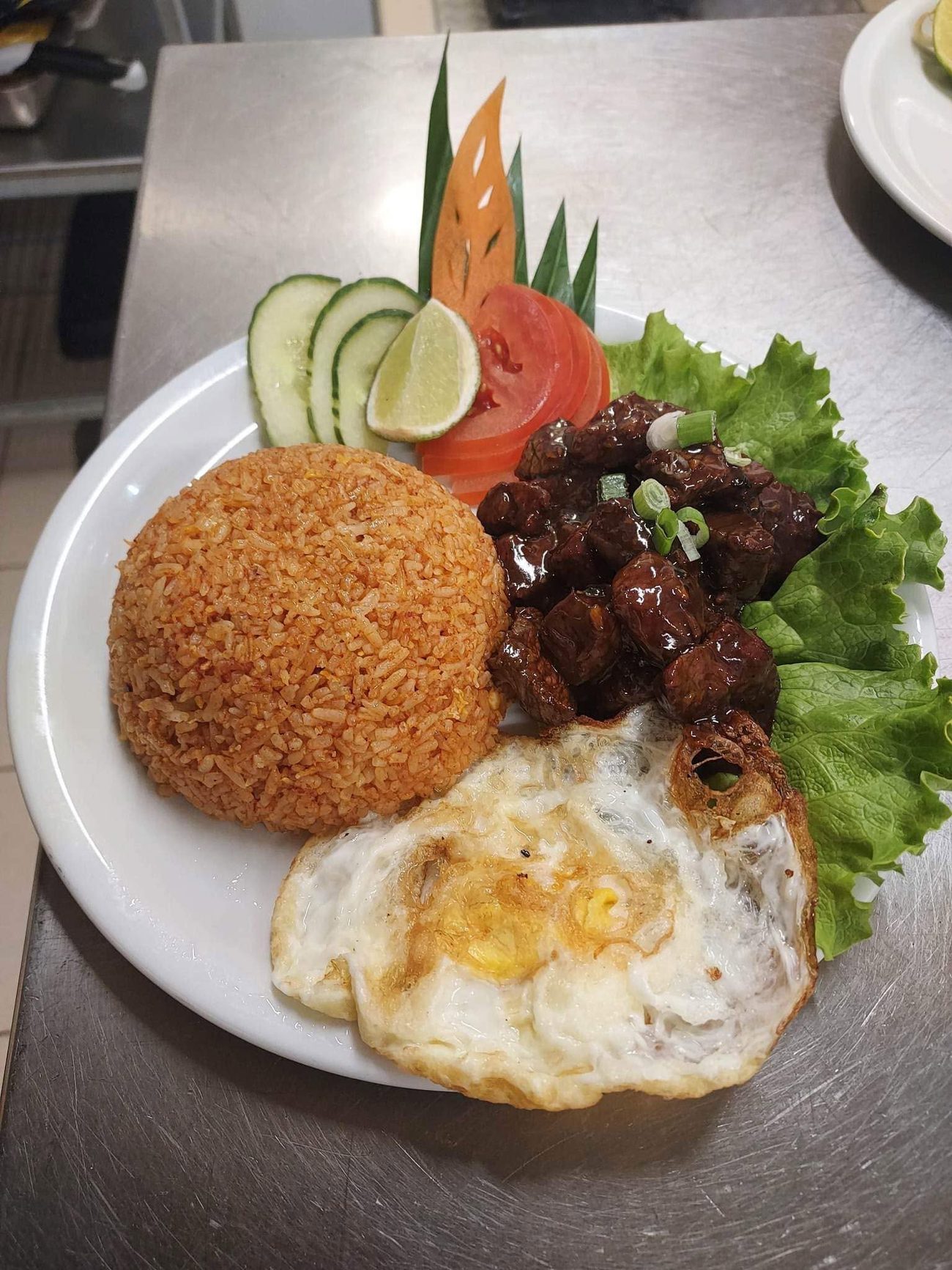 Bœuf sauté caramel et riz